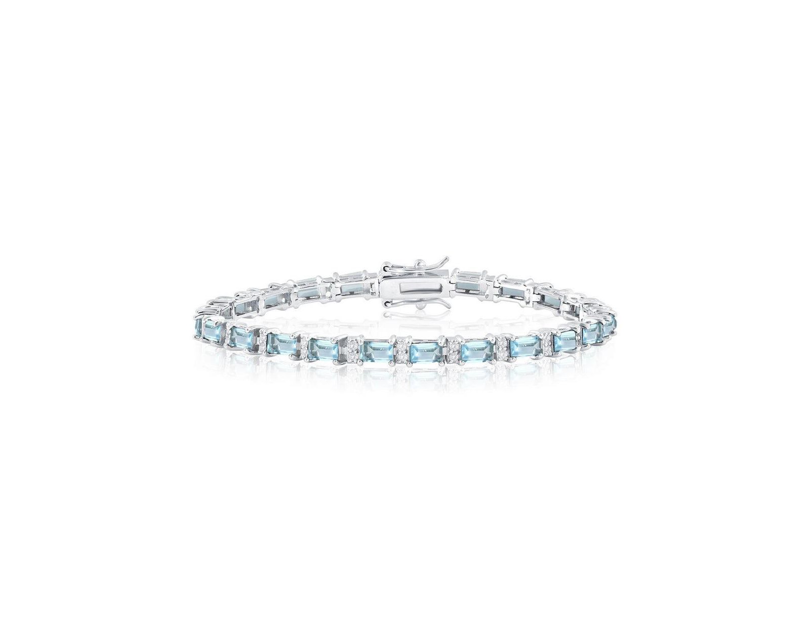 Simona Emerald Bracelet in Sterling Silver