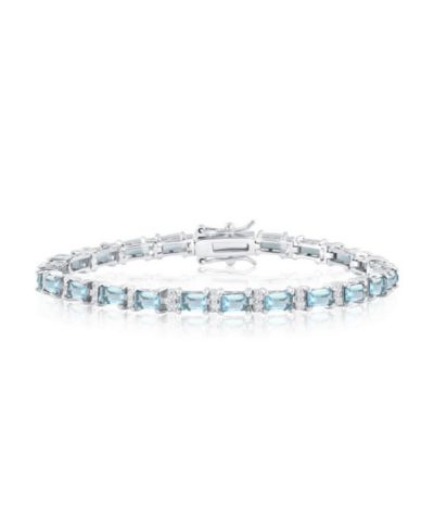 Simona Emerald Bracelet in Sterling Silver