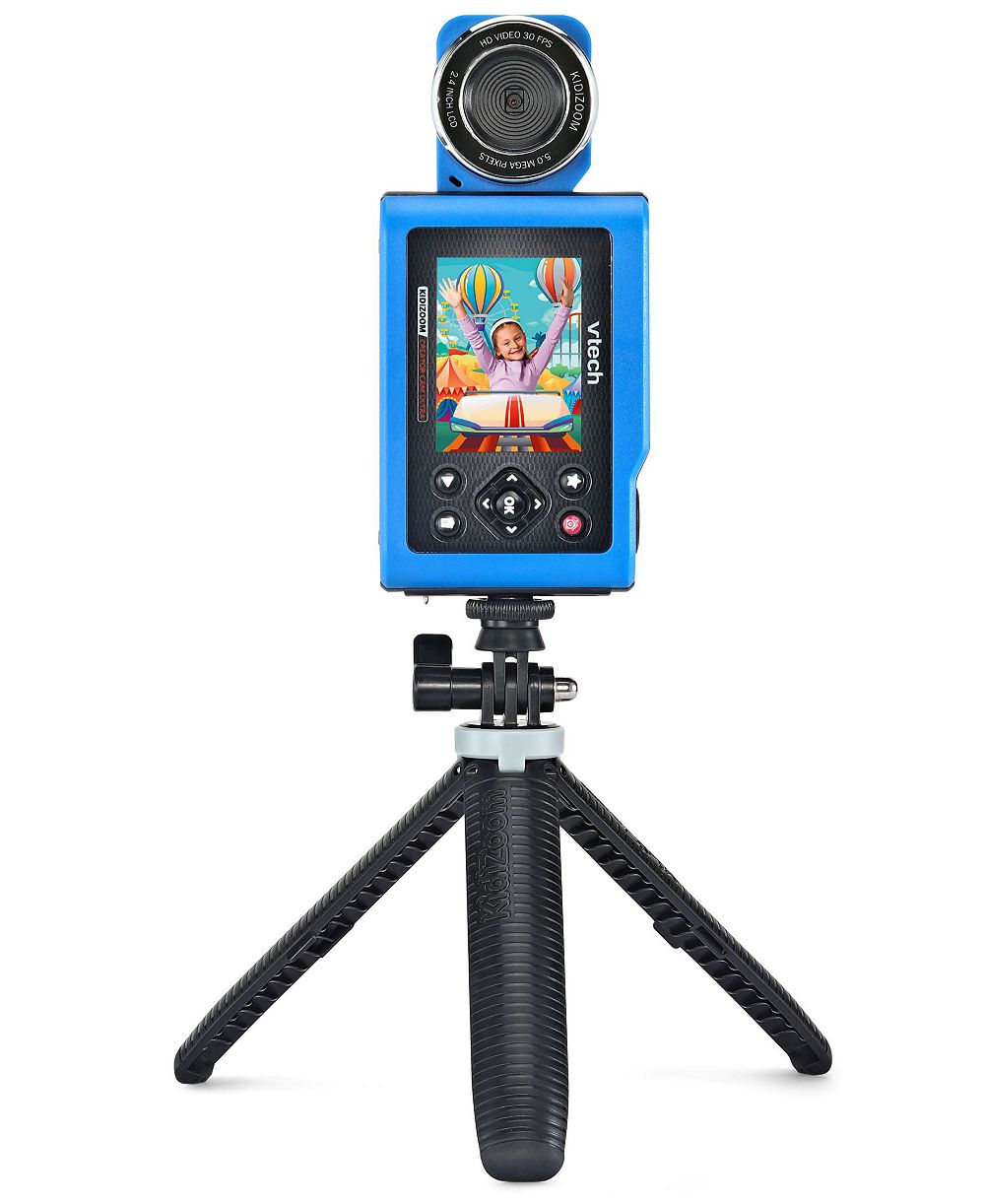 Цифровая видеокамера VTech KidiZoom Creator Cam с зеленым экраном, функцией удаления фона и штативом/селфи-палкой