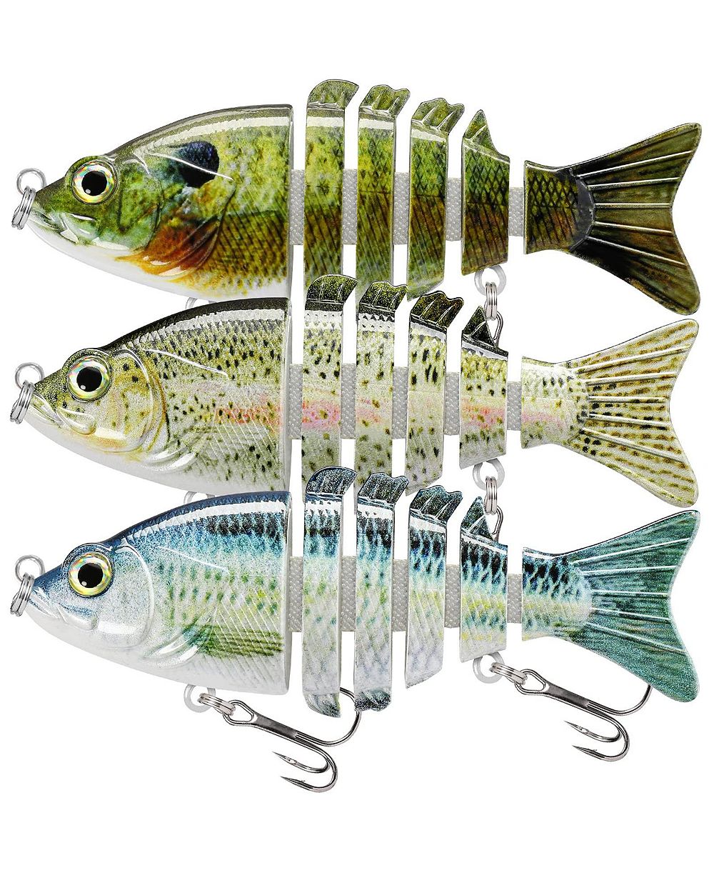 Приманка для бас GNUADZ Easy Catch Jointed Swimbaits BKK Hooks Lifelike