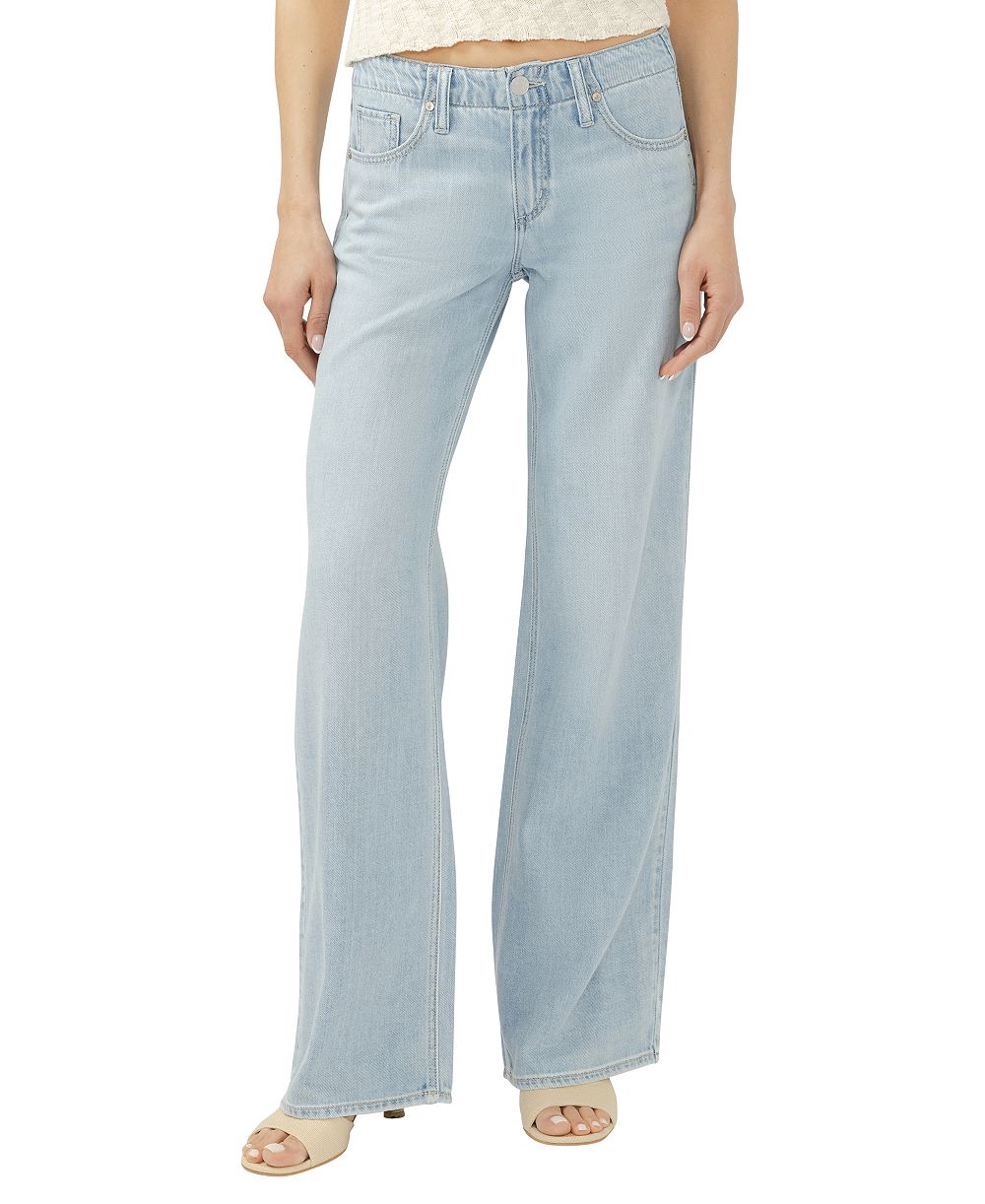 Женские джинсы Silver Jeans Co. Women's Suki Mid Rise Curvy Fit Wide-Leg