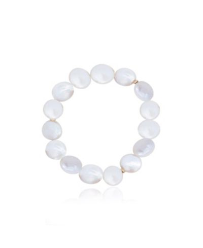 The Lovery Coin Pearl Bracelet 14K Yellow Gold