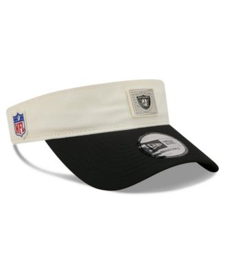 Мужская кепка New Era Cream/Black Las Vegas Raiders 2026 NFL Training Camp Adjustable Visor
