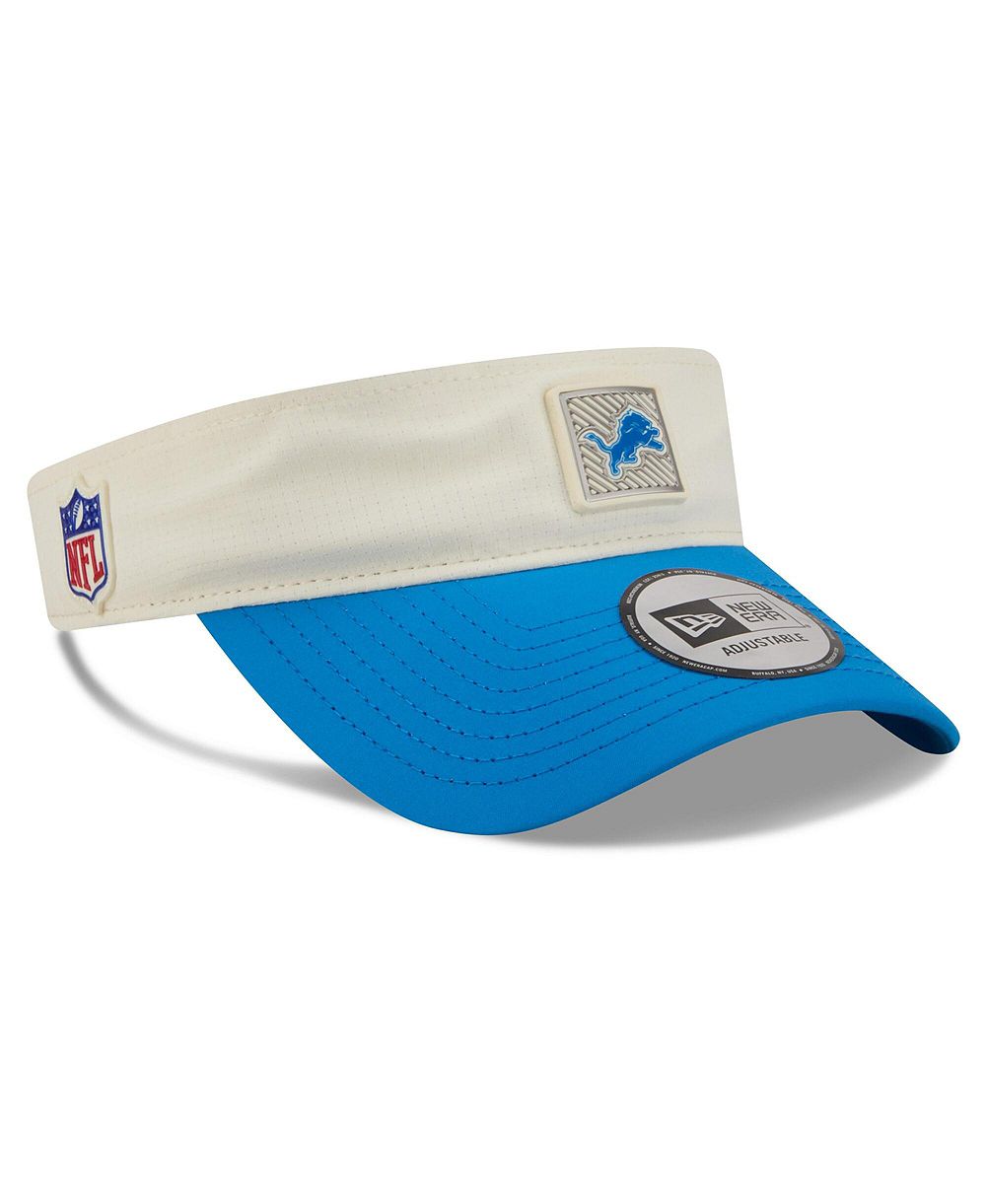 New Era Men's Cream/Blue Detroit Lions 2026 NFL Training Camp Adjustable Visor Hat