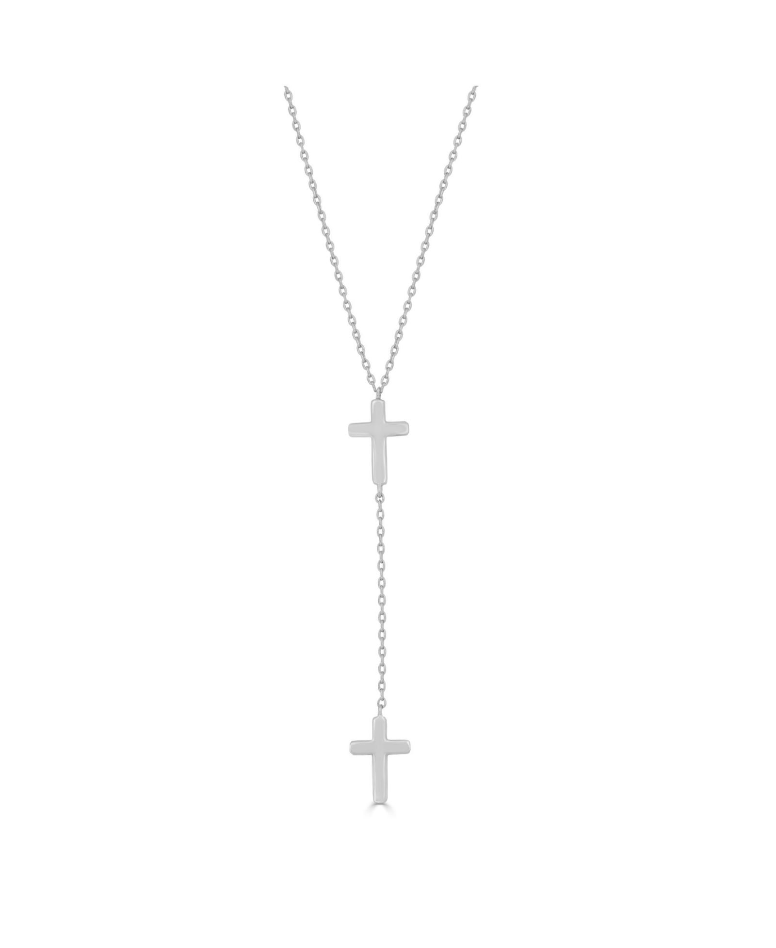 Ожерелье-лариат Simona Polished Double Cross