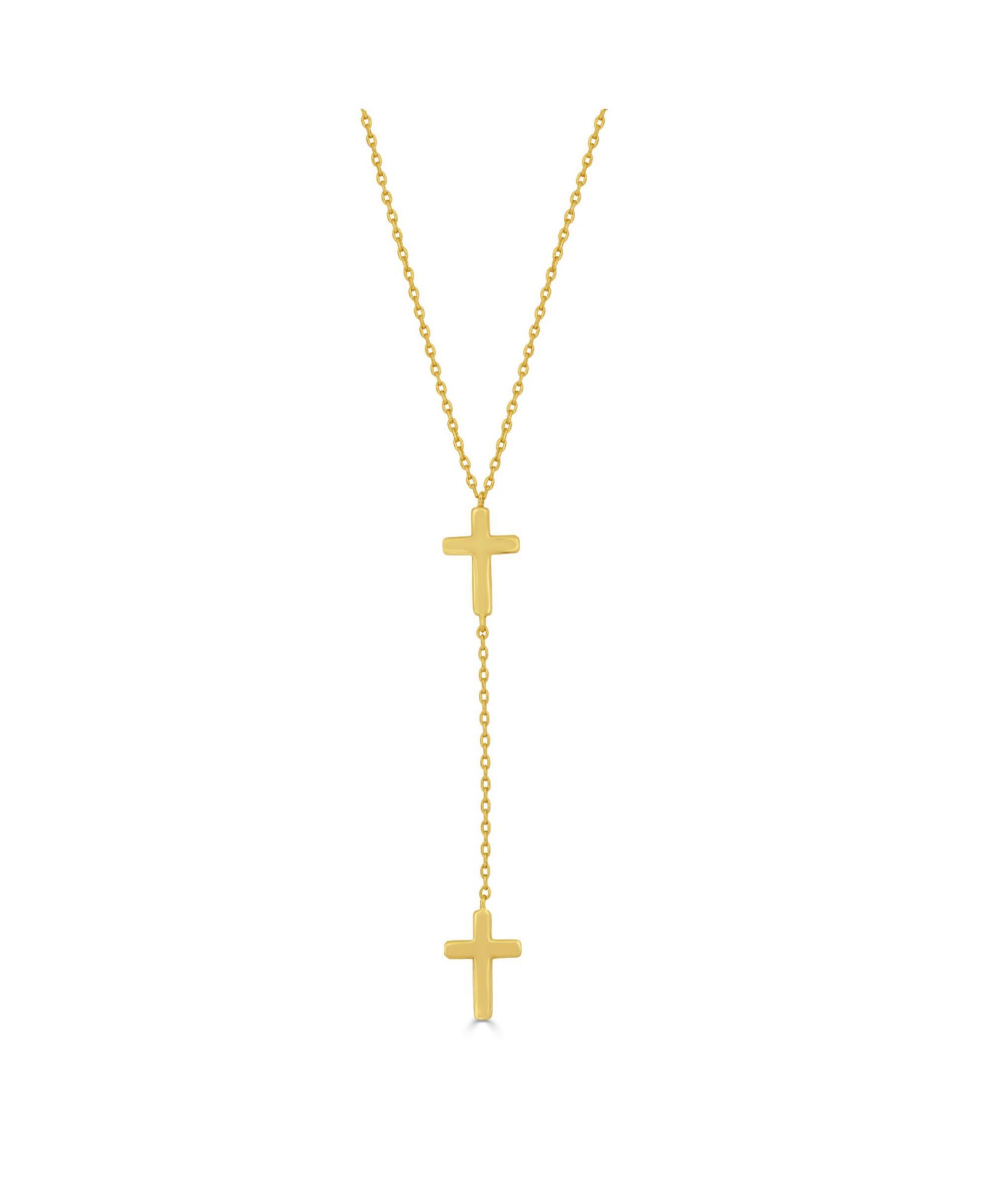 Ожерелье-лариат Simona Polished Double Cross