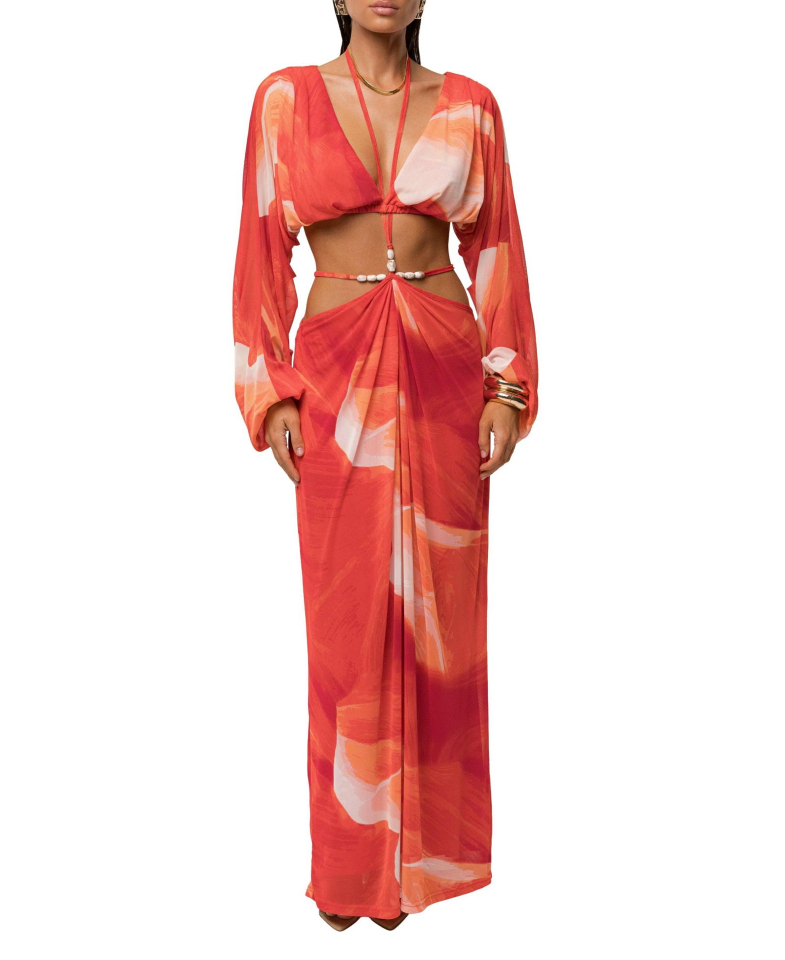 JLUXLABEL Women's Hera Draped Maxi Skirt