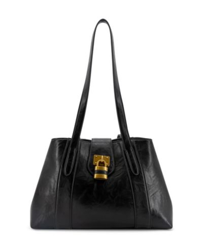 LIKE DREAMS Fiora Signature Lock Medium Satchel Handbag