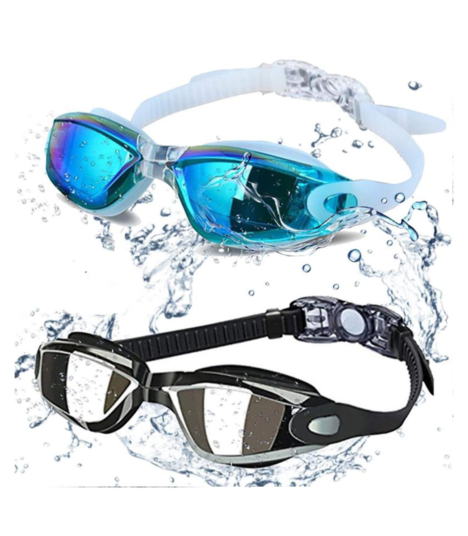 GNUADZ очки для плавания Professional Anti Fog UV Protection Wide View
