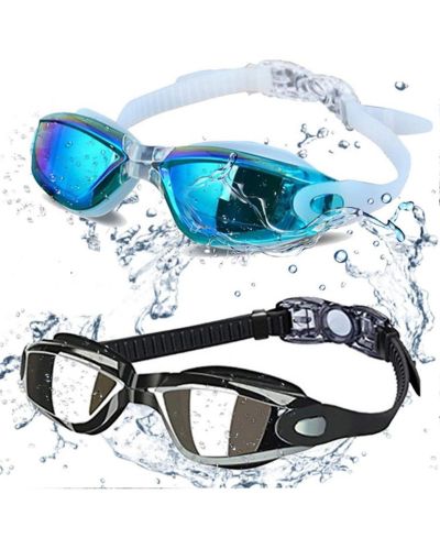GNUADZ Swim Goggles Professional Anti Fog UV Protection Wide View