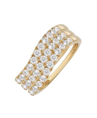 Кольцо Macy's 3-Piece Lab Grown Diamond Set 14k Yellow or White Gold