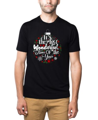 Мужская футболка LA Pop Art Christmas Ornament Word Art Cotton and Polyester Blend