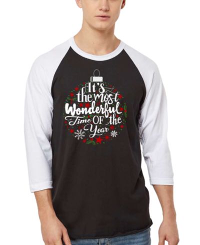 Мужская футболка LA Pop Art Christmas Ornament Raglan Baseball Word Art