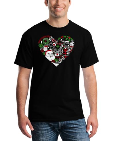Мужская футболка LA Pop Art Christmas Themed Heart Word Art