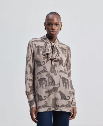 Reistor топ Women's Relaxed-Fit Animal Print