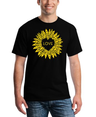 Мужская футболка LA Pop Art Love Sunflower Word Art