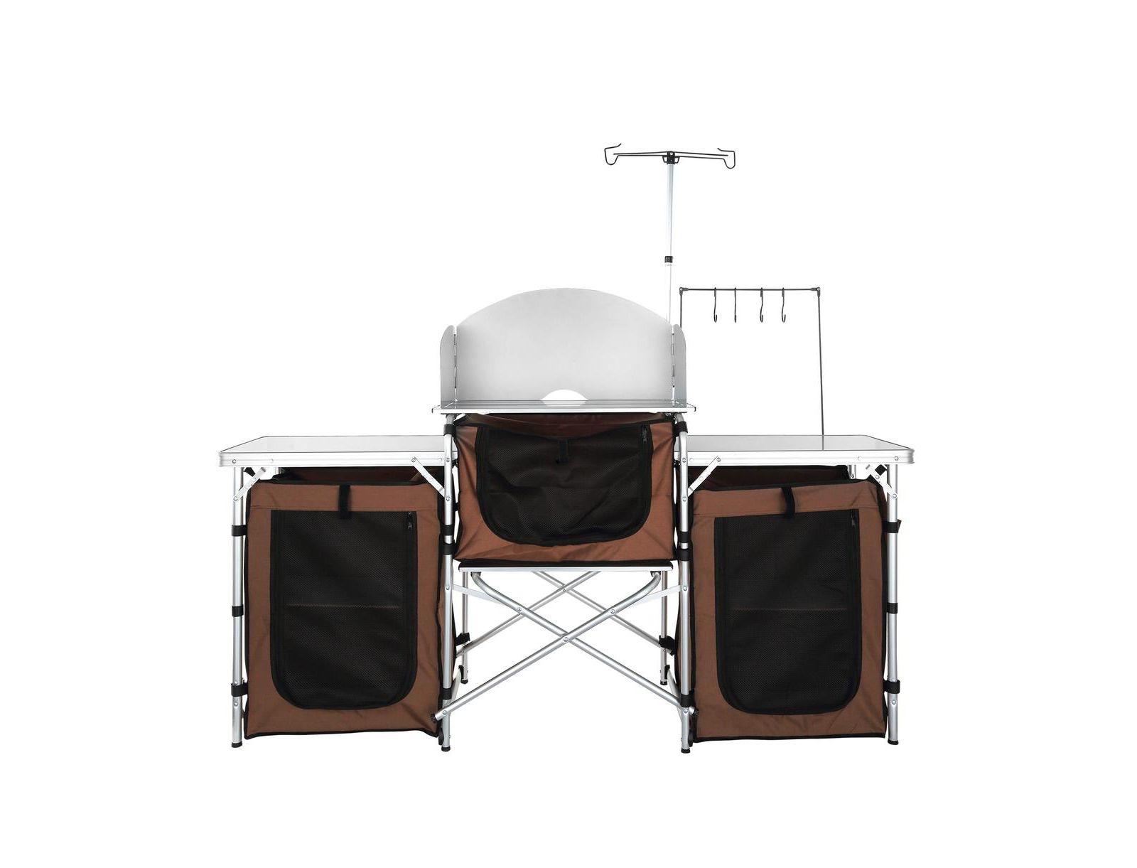 Складной кемпинговый кухонный стол SUGIFT Outdoor Cooking Station with Storage and Windscreen