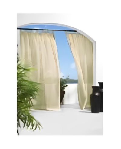 Шторный панель Outdoor Decor Escape с крючками и петлями, полупрозрачная, 54 дюйма в ширину, 96 дюймов в длину, цвет грибов