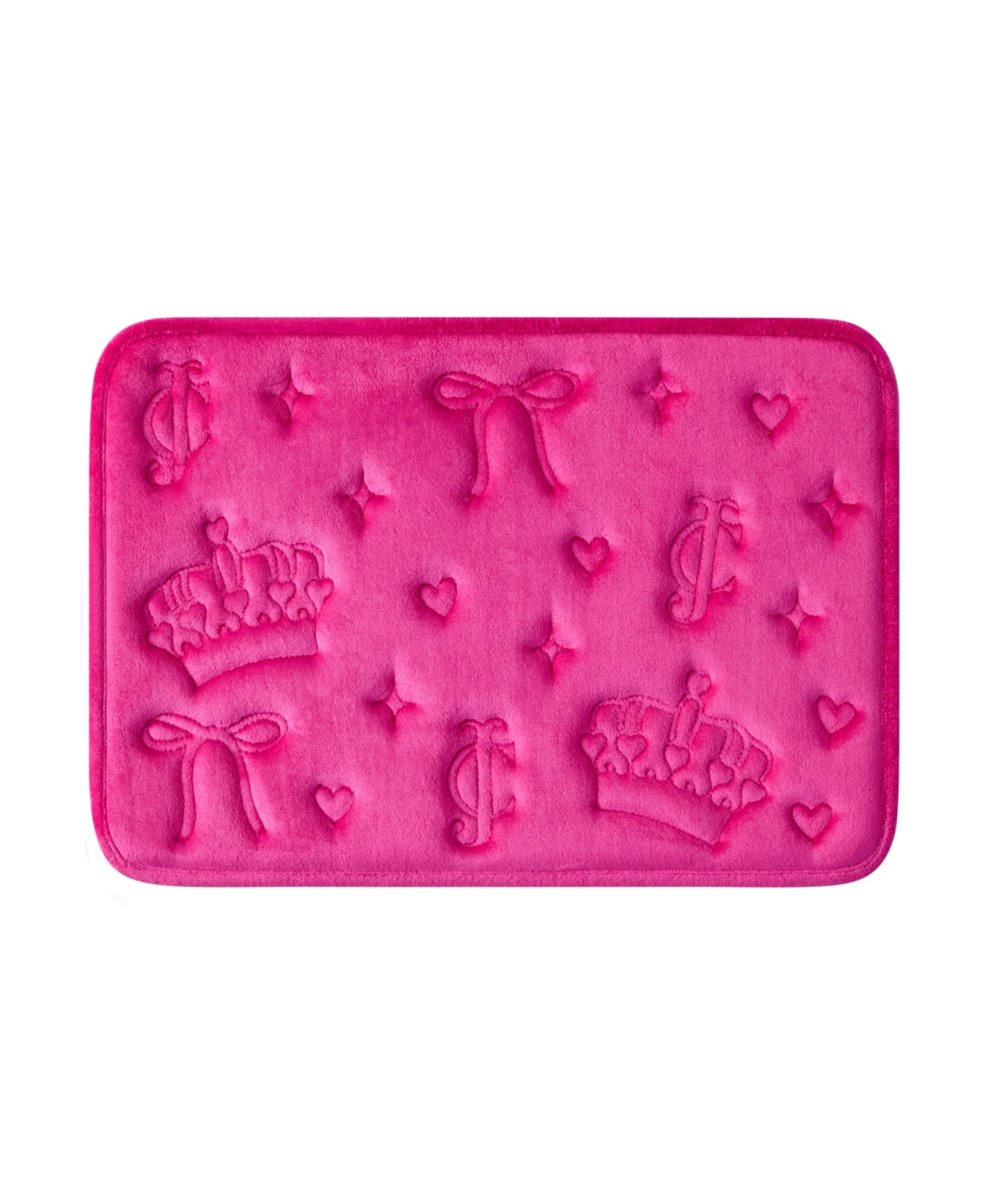 Коврик для ванной Juicy Couture Crowns and Bows Quilted Memory Foam, 17" x 24"