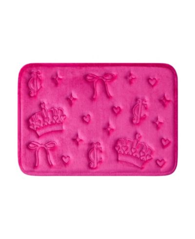 Juicy Couture Crowns and Bows Quilted Memory Foam Bath Mat, 17" x 24"
