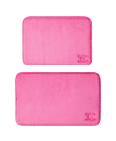 Juicy Couture Gothic Initials Quilted Memory Foam 2-Piece Bath Mat