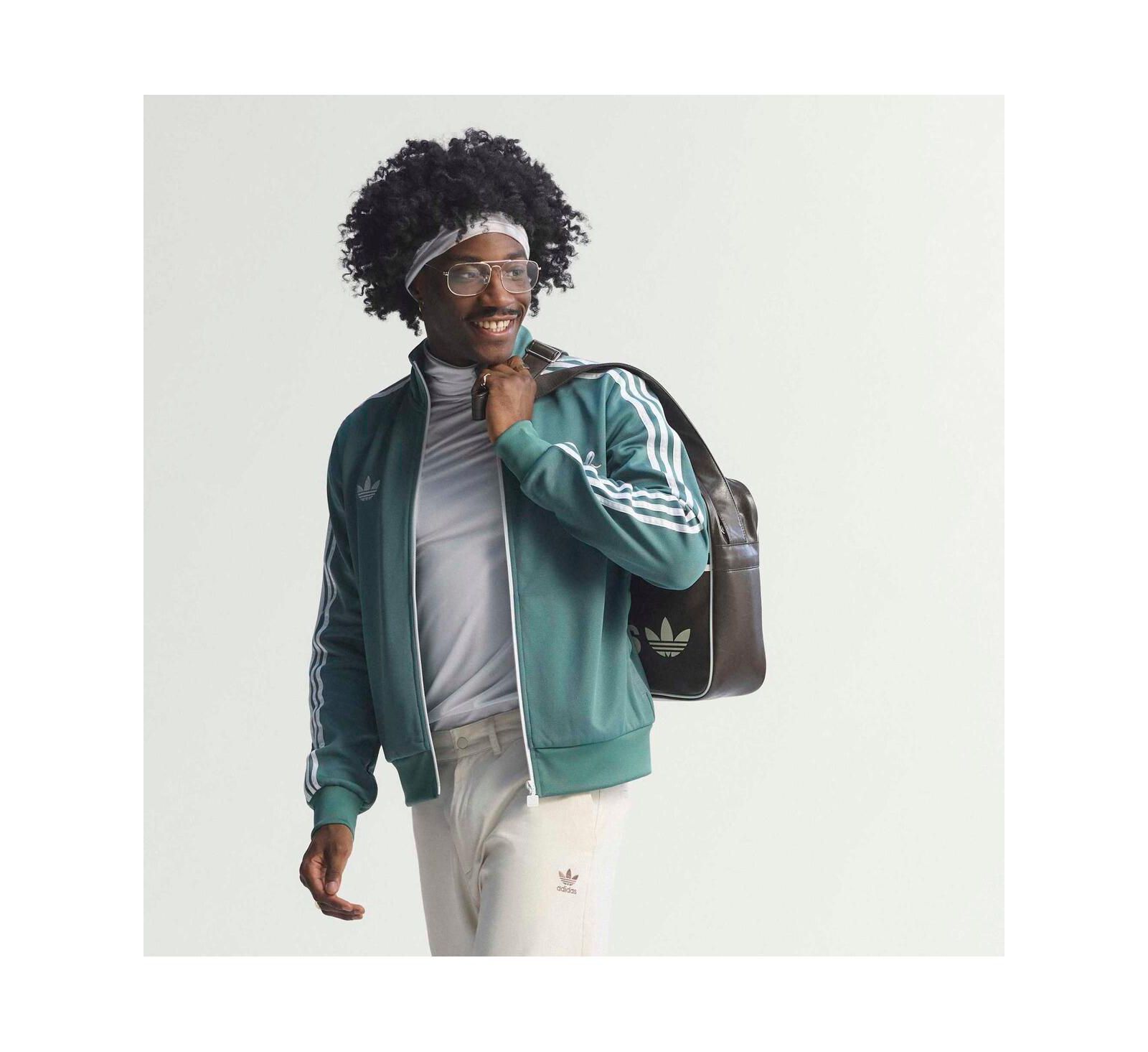 Adidas Men's Green Jamaica National Team Bob Marley Originals Full-Zip Track Jacket
