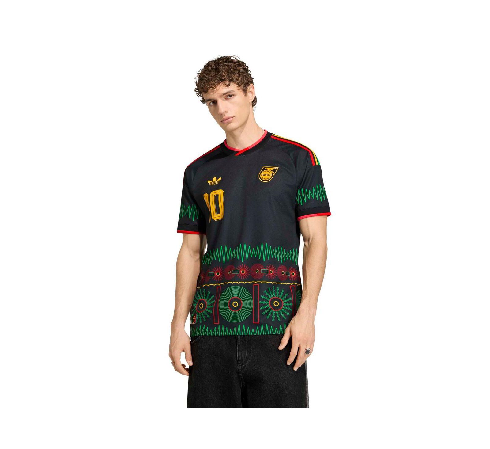 adidas Мужская реплика джерси Jamaica National Team Bob Marley Away, черная