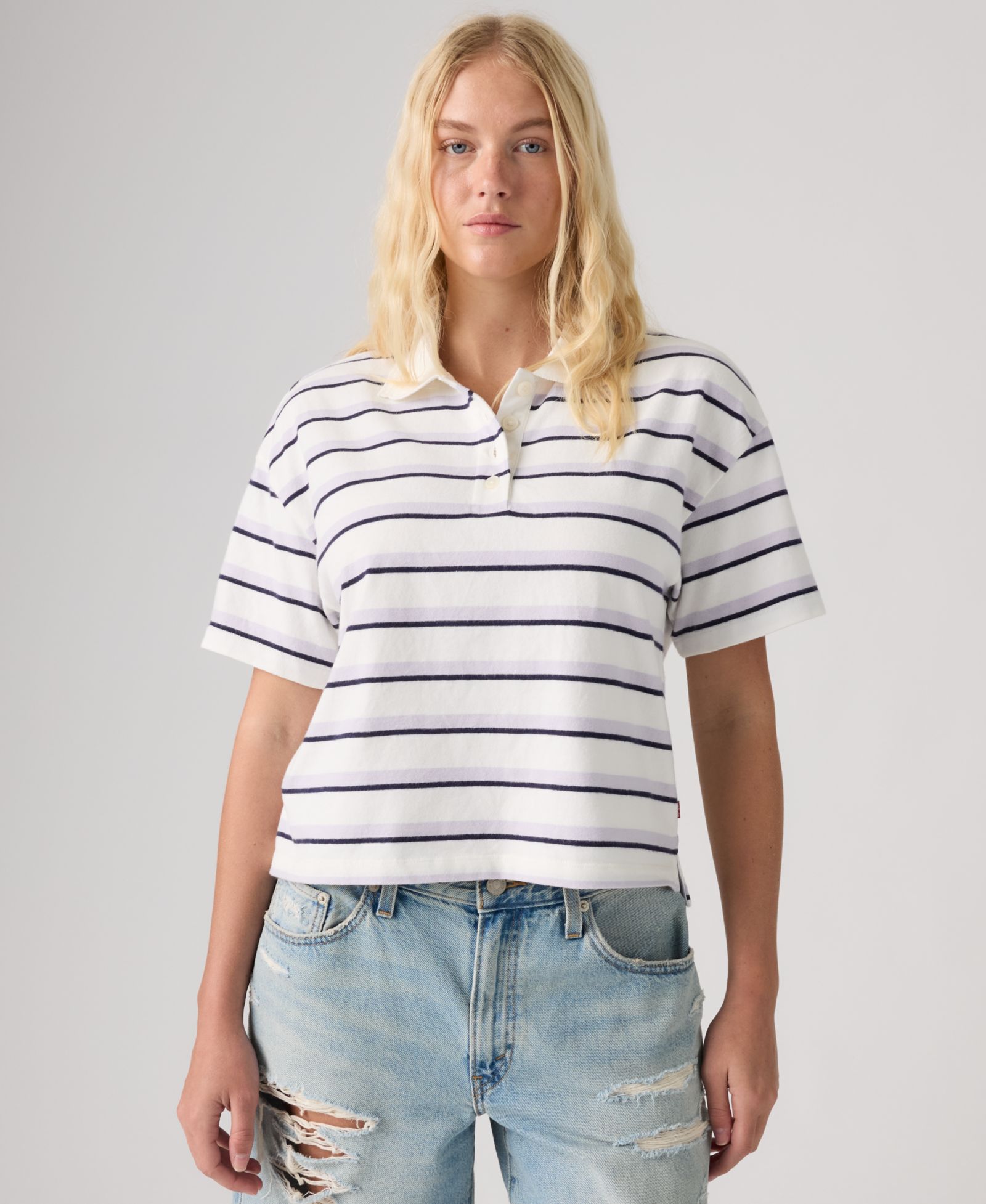 Женская рубашка Levi's® Didion Rugby Short-Sleeve Collared Polo Shirt