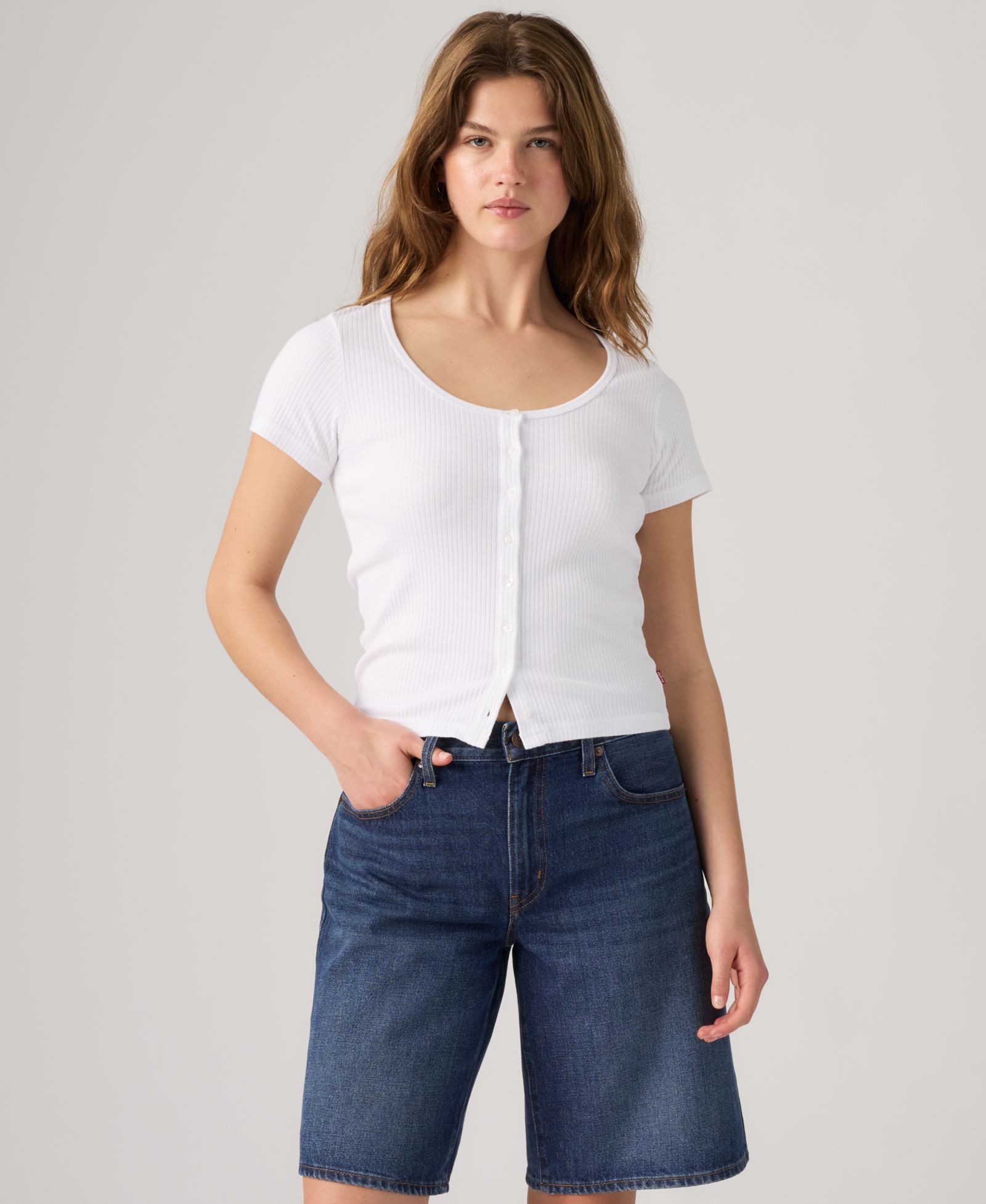 Женские джинсовые топы Levi's Austen Button-Up Short-Sleeve