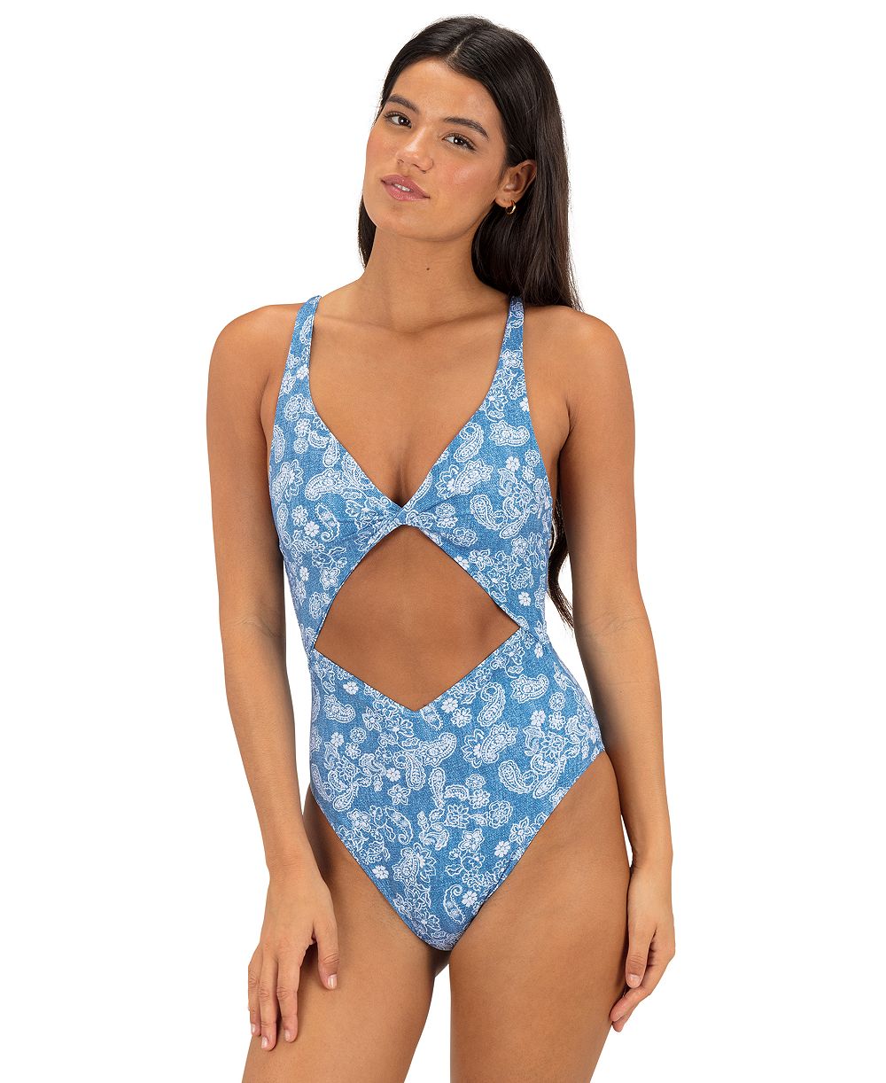 Женский слитный купальник Hurley V-Neck Cheeky Coverage One-Piece