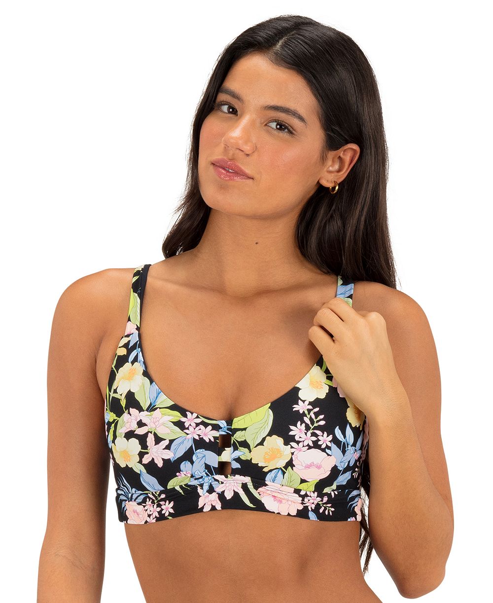 Hurley Women's Over-The-Shoulder Straps Bikini Top