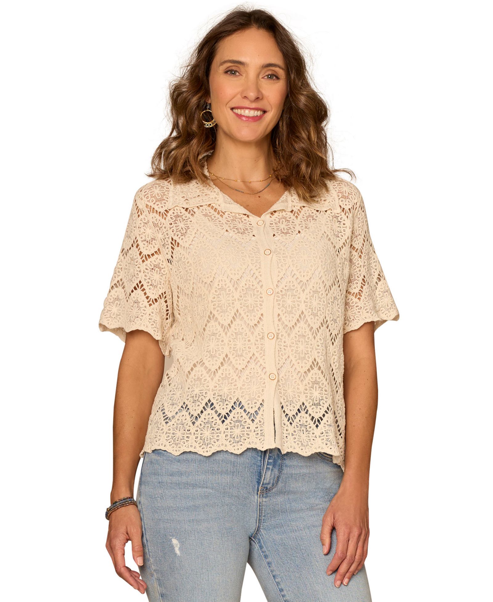 Женский топ Democracy Collared Button-Down