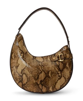 Lauren Ralph Lauren Tasha Embossed Leather Medium Shoulder Bag