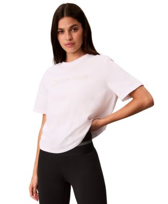 Calvin Klein Performance Женская футболка с двойным логотипом High Hip