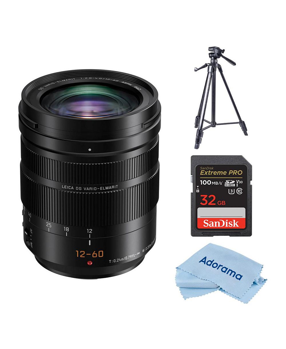 Panasonic LUMIX G DG Vario-Elmarit 12-60mm f/2.8-4 объектив, с штативом, картой 32GB