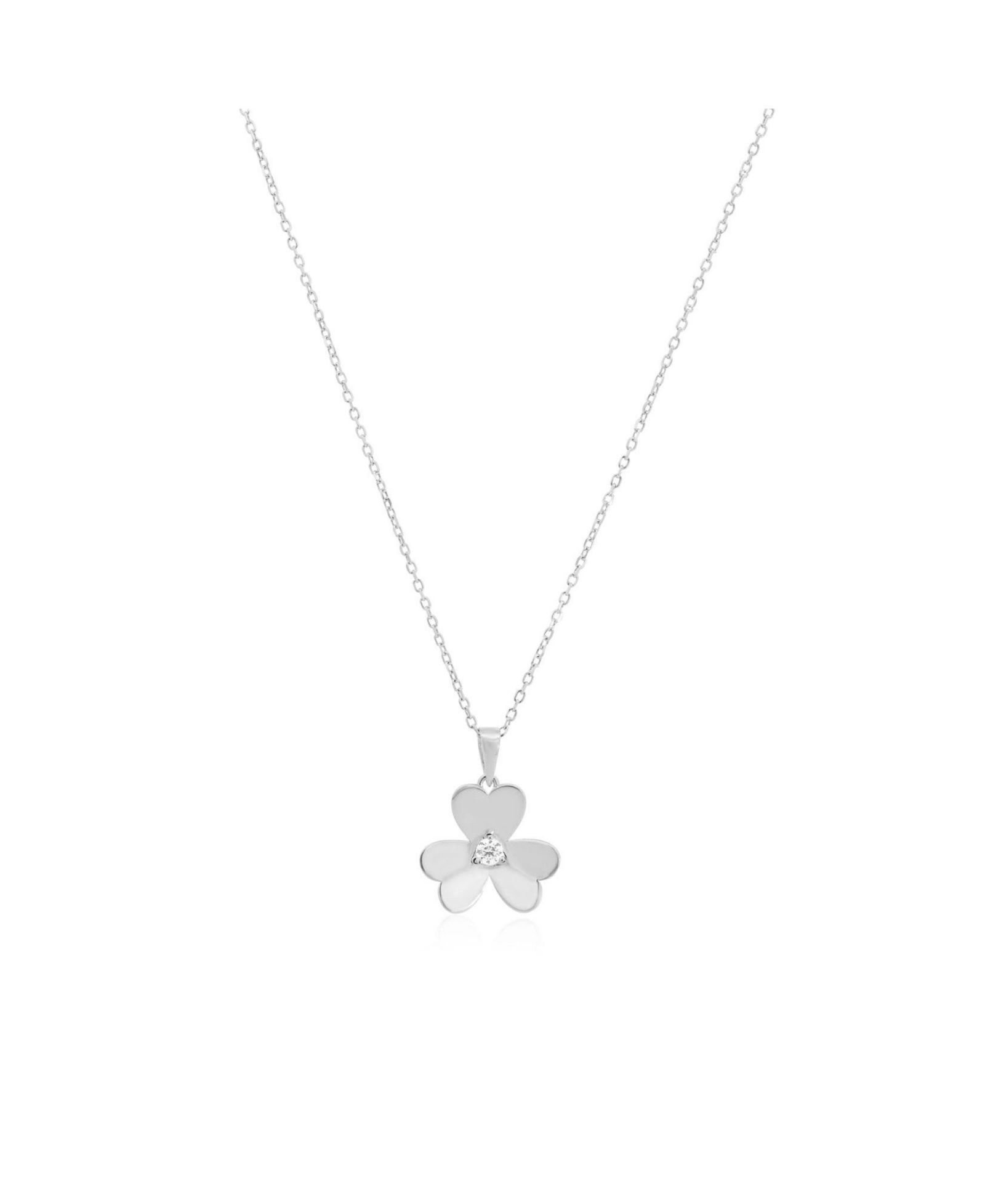 The Lovery Clover Petal CZ ожерелье из стерлингового серебра