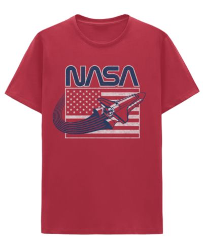 Мужская футболка Hybrid Apparel NASA Americana Rocket Flag