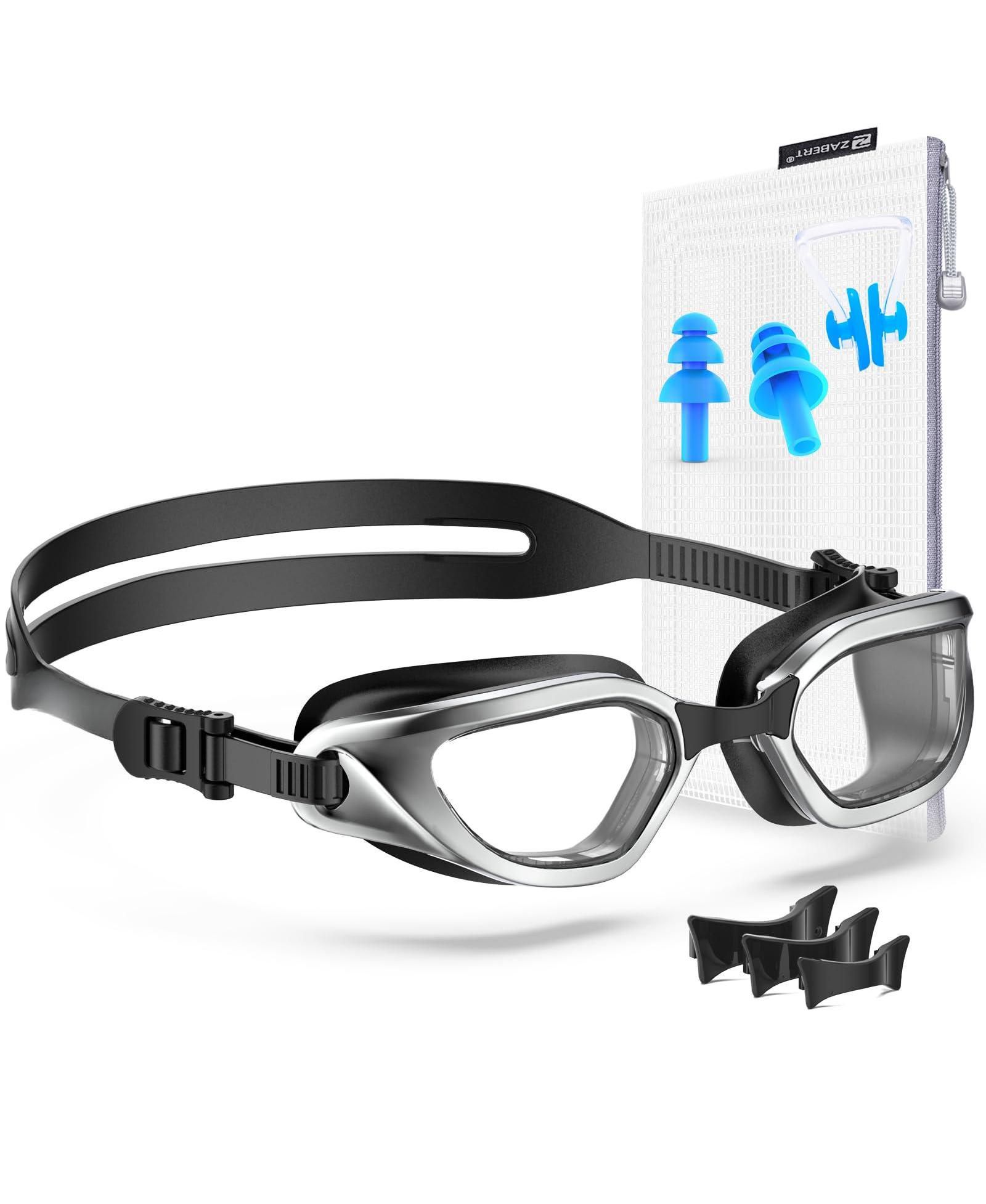 GNUADZ Swim Goggles W2 Adult Anti-fog UV No Leaking Clear