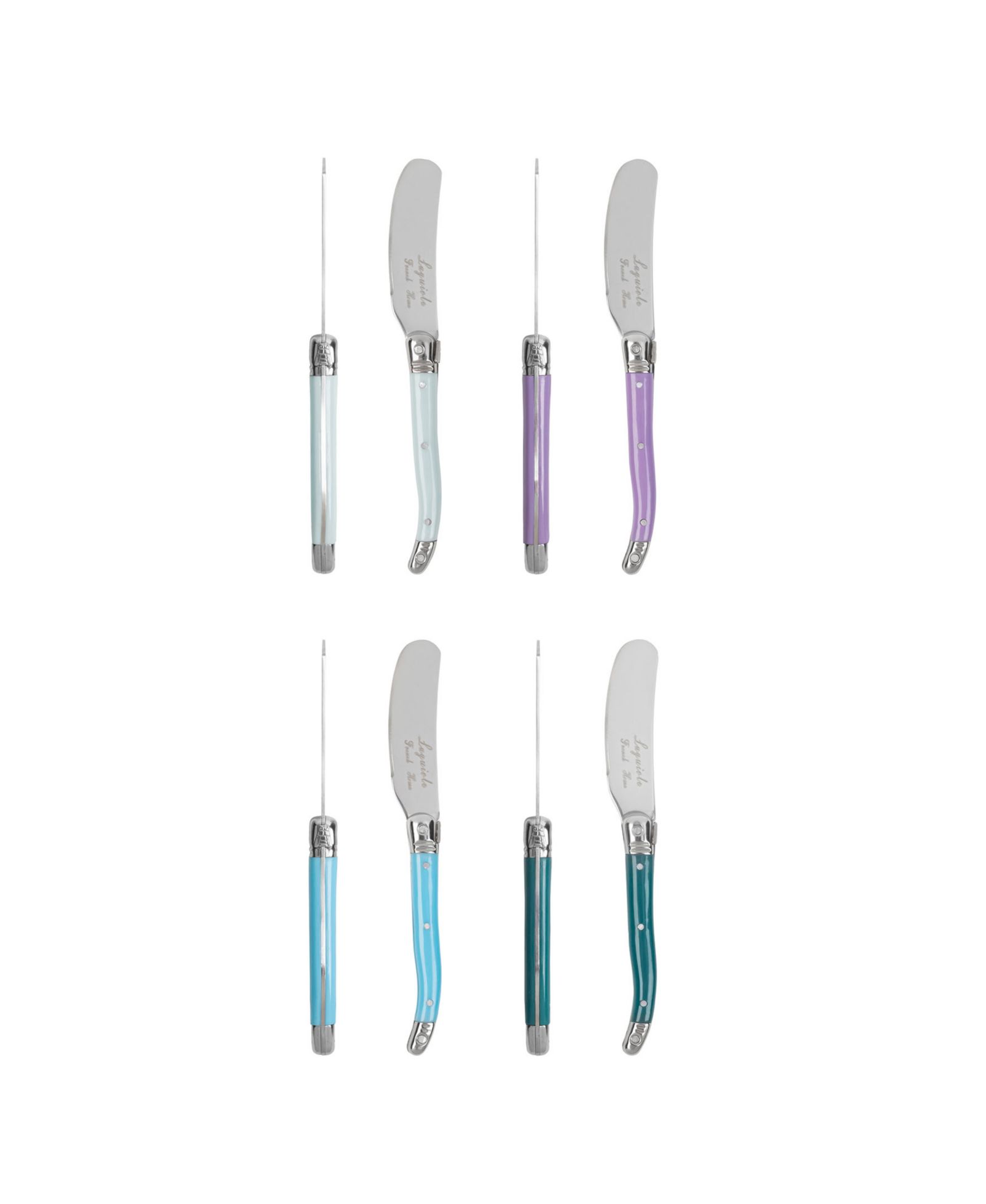French Home Plum Rose Laguiole 8-Piece Spreader Set