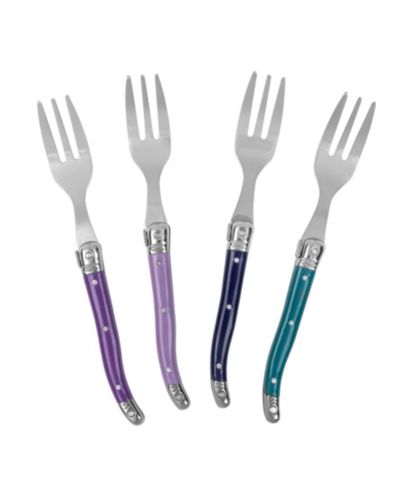 French Home Laguiole Plum Rose Cake Forks, Set of 4