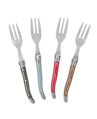 French Home Laguiole Holly Berry Cake Forks, Set of 4