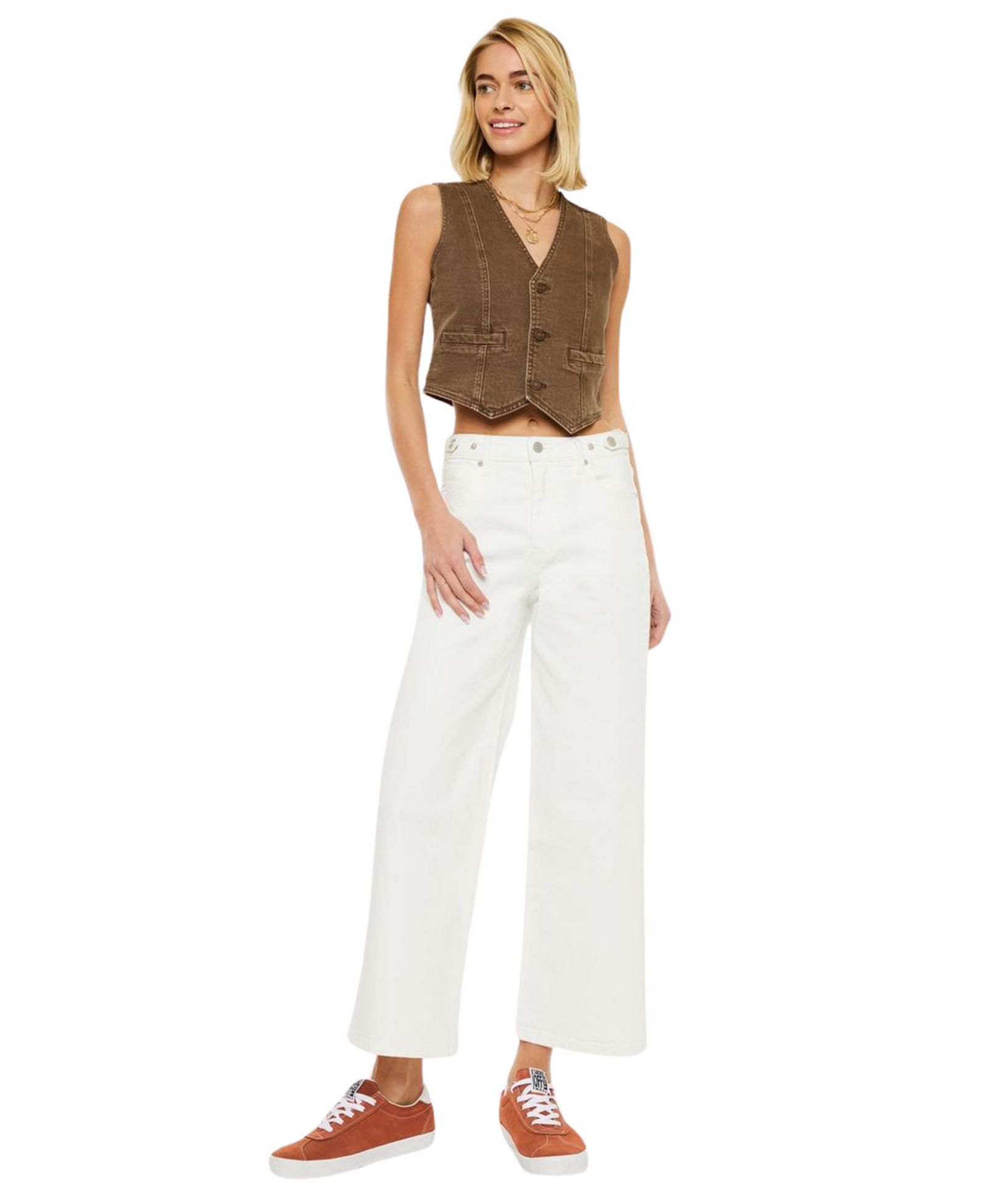 KanCan Women's Calla Ultra High Rise Crop Jeans