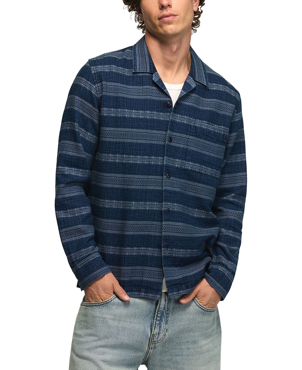Мужская рубашка Lucky Brand Indigo Pattern Long-Sleeve