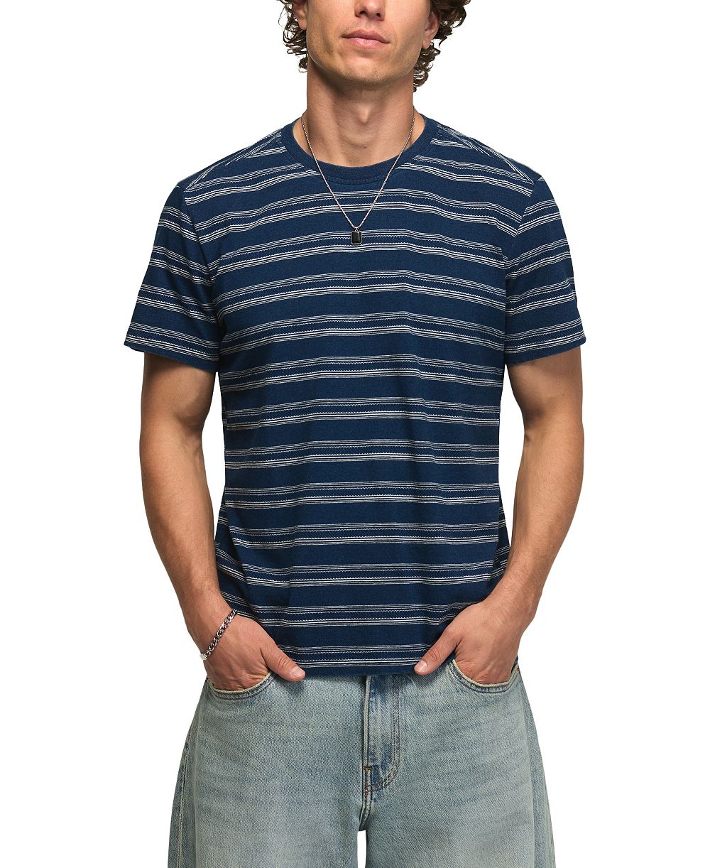 Мужская футболка Lucky Brand Indigo Stripe Crewneck