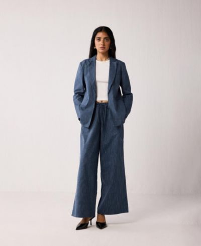 Reistor Women's Weekday Blazer and Wide-leg Drawstring Pants Set