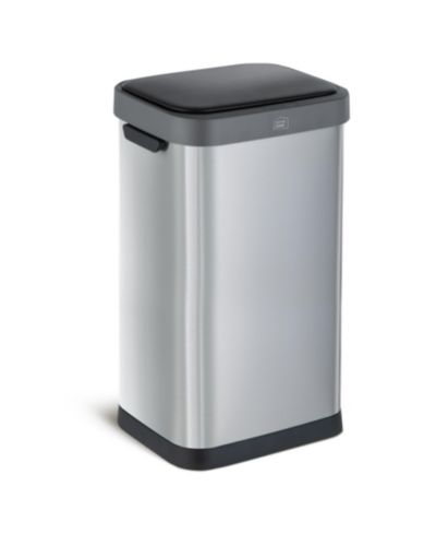 Home Zone Living 13 Gallon Sensor Kitchen Trash Can with Motion Sensor Lid and Touch Controls, Stainless Steel, Silver