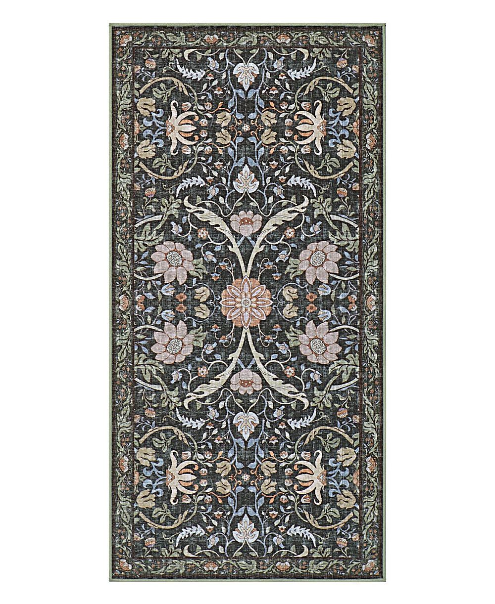 Коврик Hunter Abrabella Washable Non-Slip Printed Chenille Accent Rug, 48" x 24"
