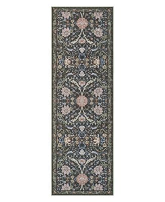 Hunter Abrabella Washable Non-Slip Printed Chenille Runner Rug, 72" x 24"