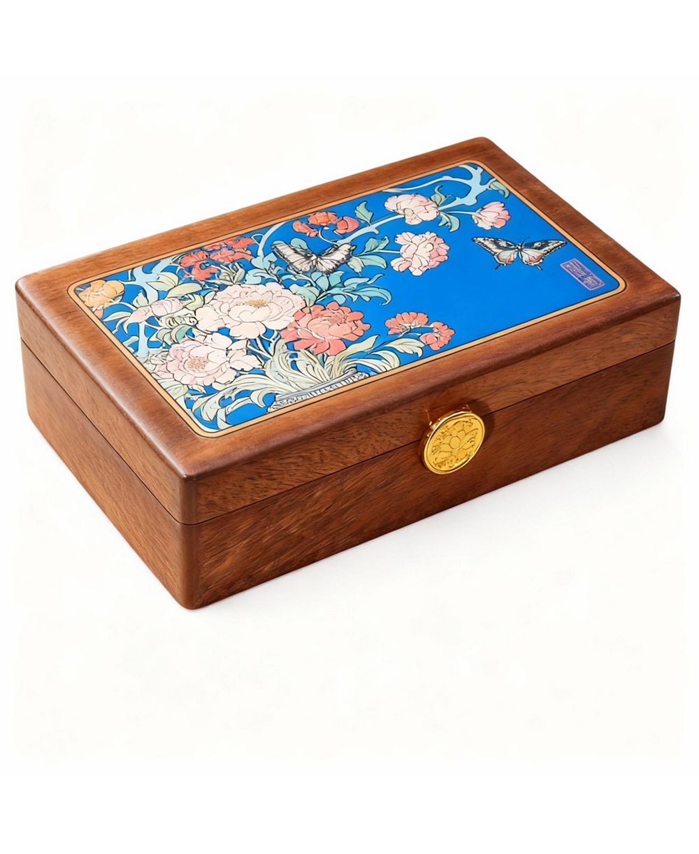 Органайзер для путешествий YIGII Solid Wood Travel Organizer Box: Compact, Brass Lock, Premium Material