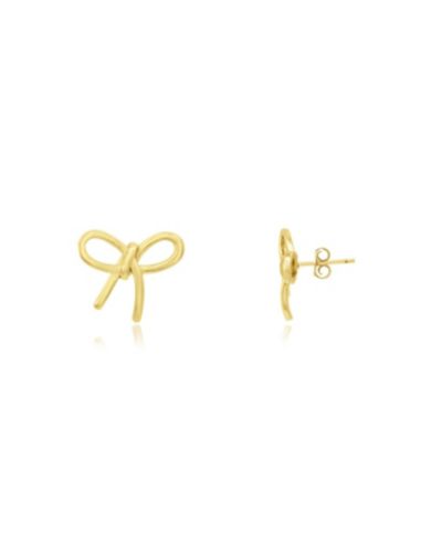 Серьги-гвоздики The Lovery Loopy Bow 14K Gold-Plated Sterling Silver